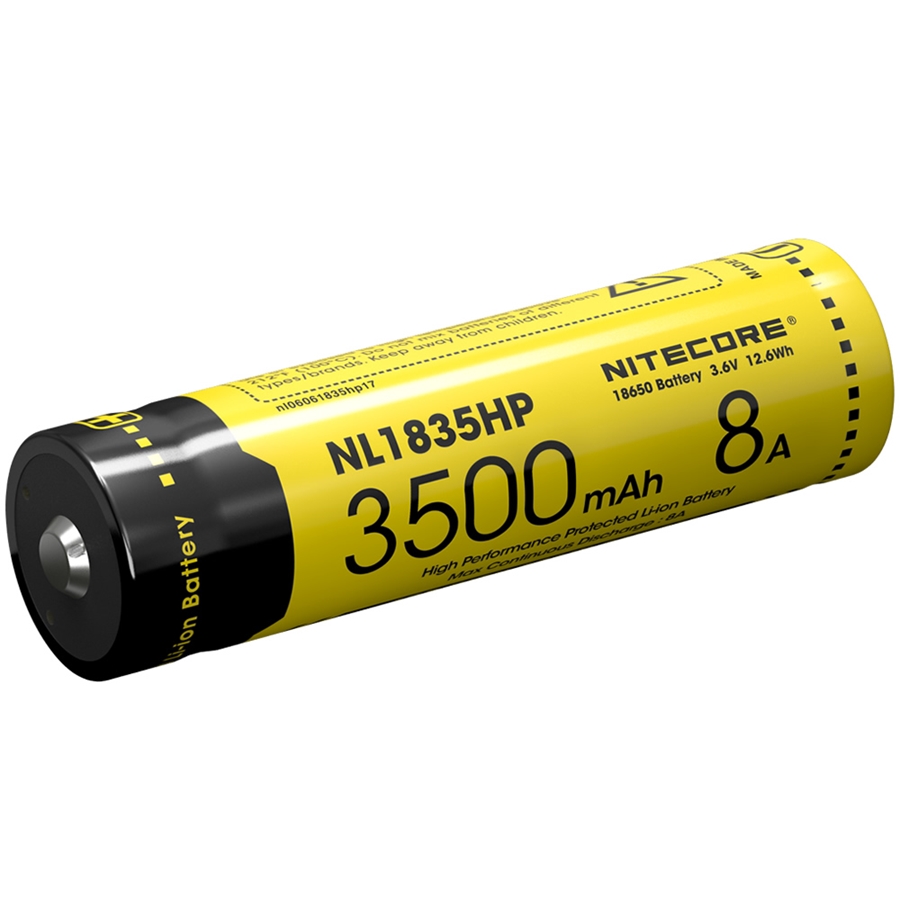 Nitecore Batteri NL1835 18650, Li-Ion 3,7V, 3500 mAh med krets, 